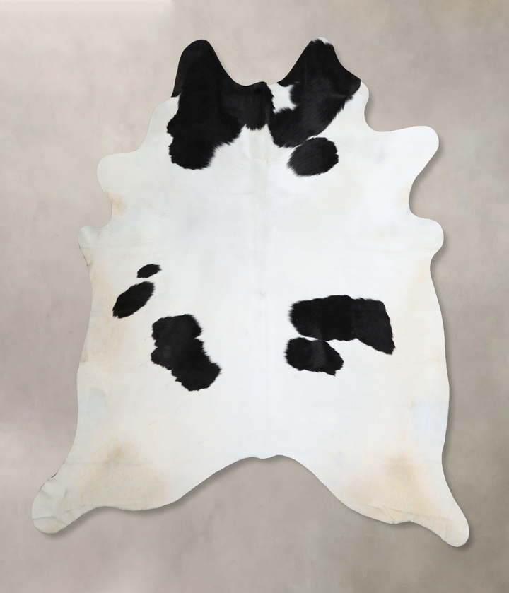 Black and White X-Large Brazilian Cowhide Rug 7'2"H x 6'8"W #A44636 by Hudson Hides