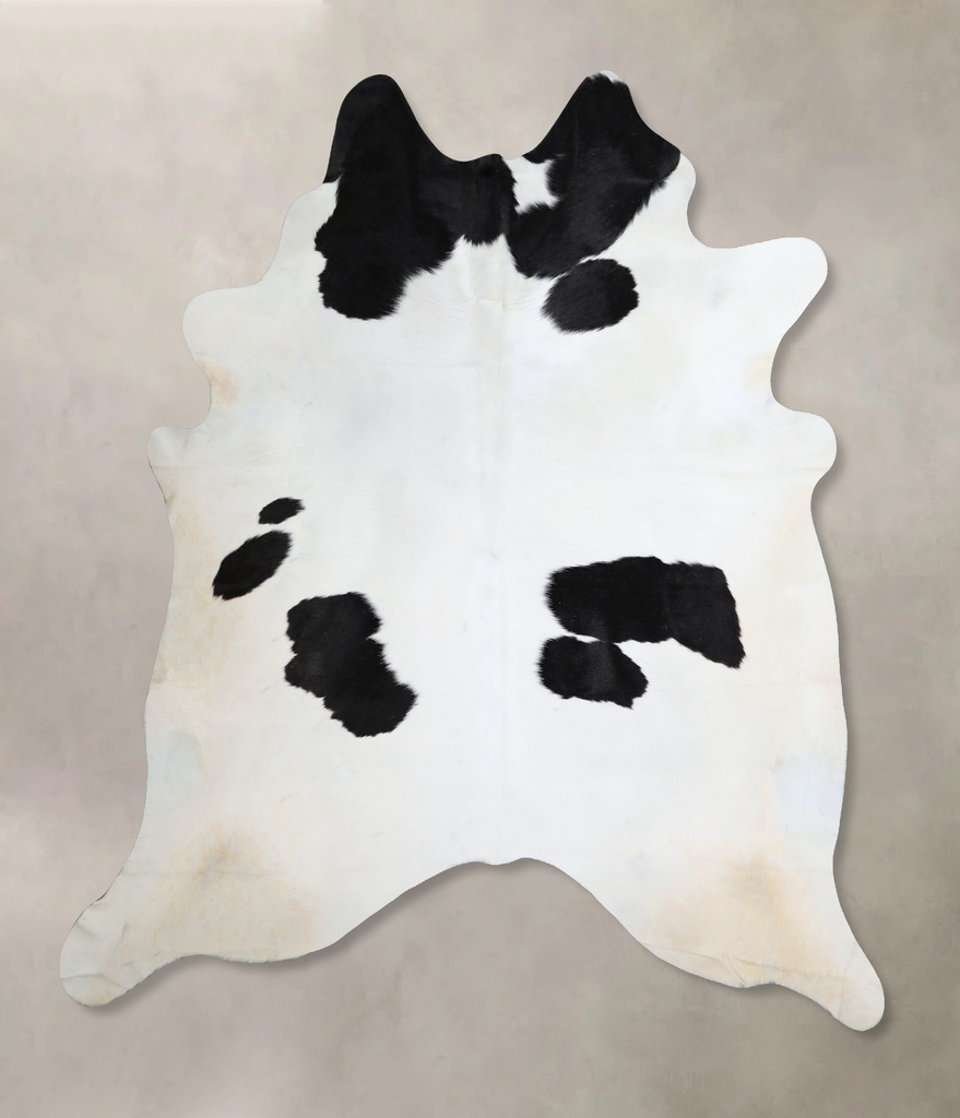 Black and White X-Large Brazilian Cowhide Rug 7'2"H x 6'8"W #A44636 by Hudson Hides