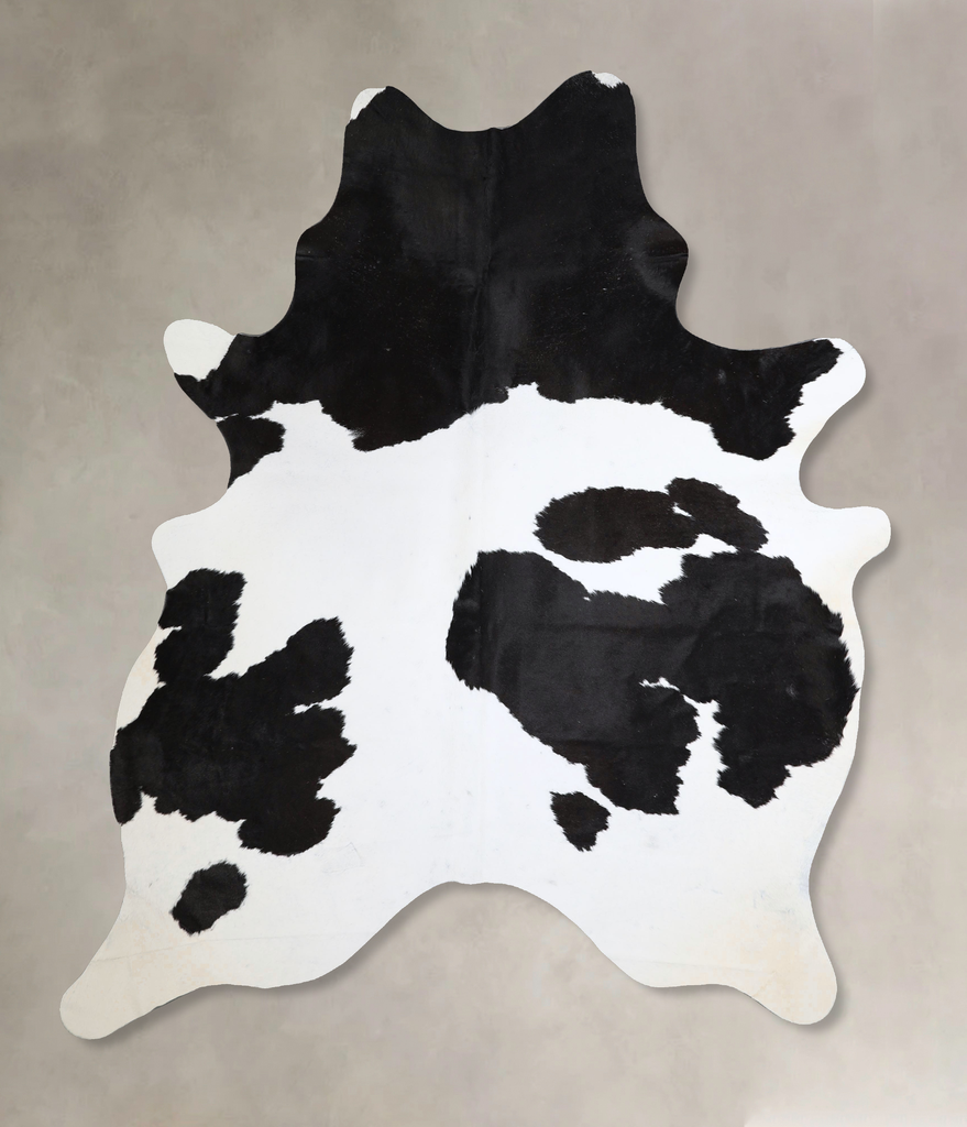 Black and White X-Large Brazilian Cowhide Rug 7'4"H x 6'1"W #A44640 by Hudson Hides