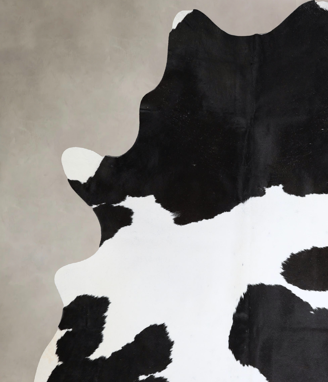 Black and White X-Large Brazilian Cowhide Rug 7'4"H x 6'1"W #A44640 by