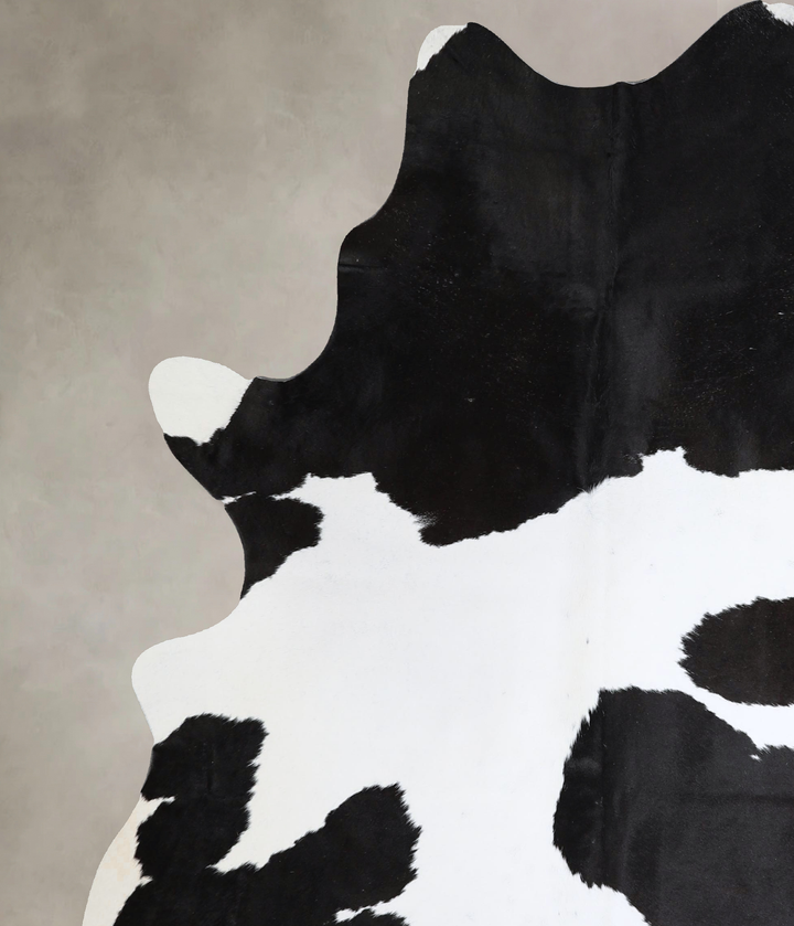 Black and White X-Large Brazilian Cowhide Rug 7'4"H x 6'1"W #A44640 by Hudson Hides