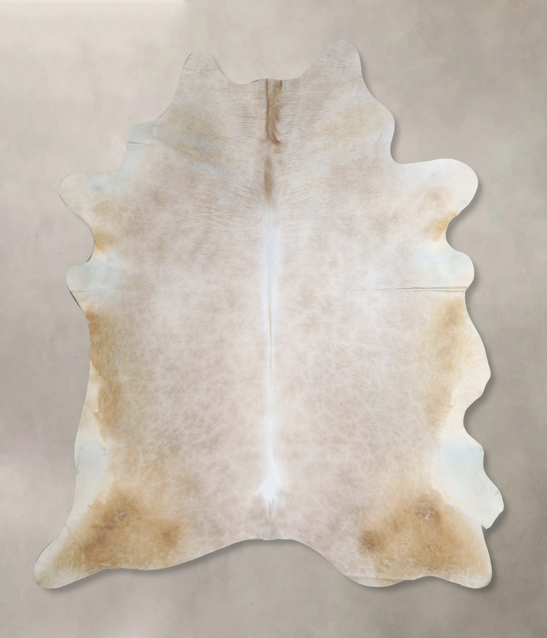 Beige X-Large Brazilian Cowhide Rug 6'8"H x 6'2"W #A44641 by Hudson Hi