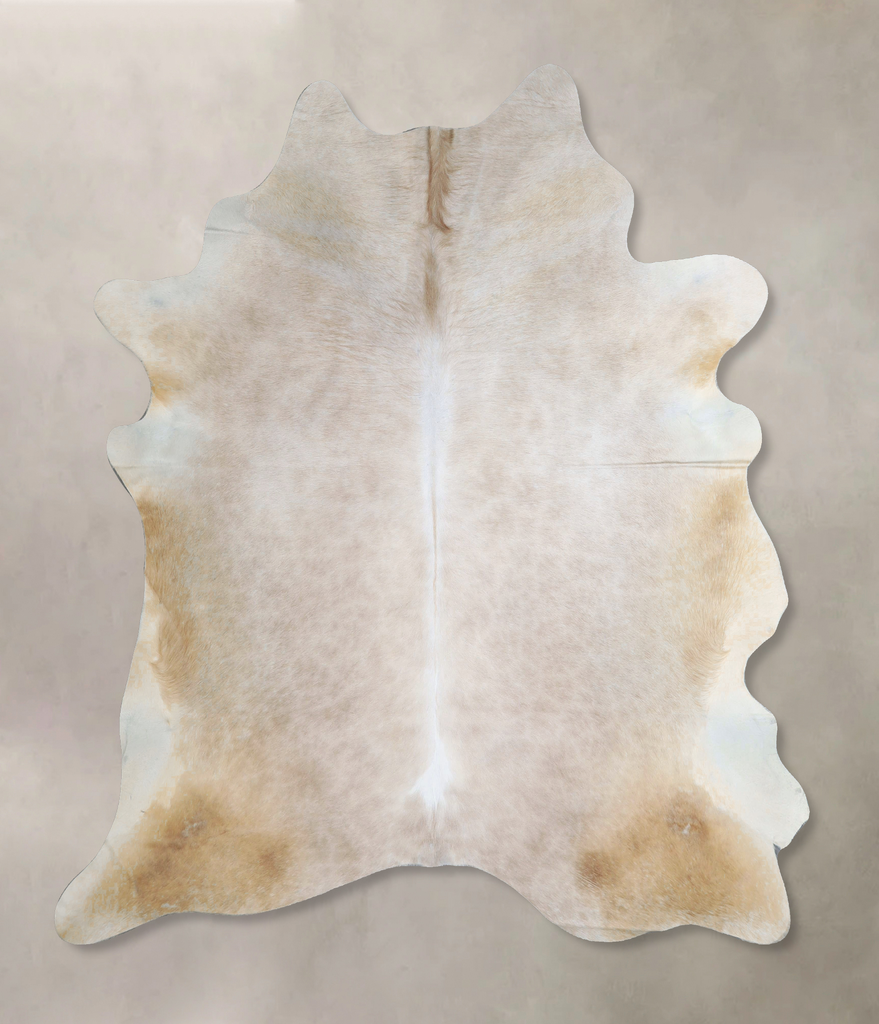 Beige X-Large Brazilian Cowhide Rug 6'8"H x 6'2"W #A44641 by Hudson Hides