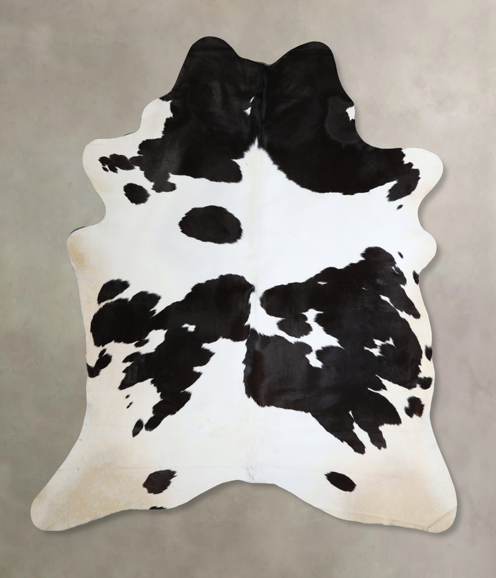 Black and White XX-Large Brazilian Cowhide Rug 8'4"H x 7'2"W #A44642 by Hudson Hides