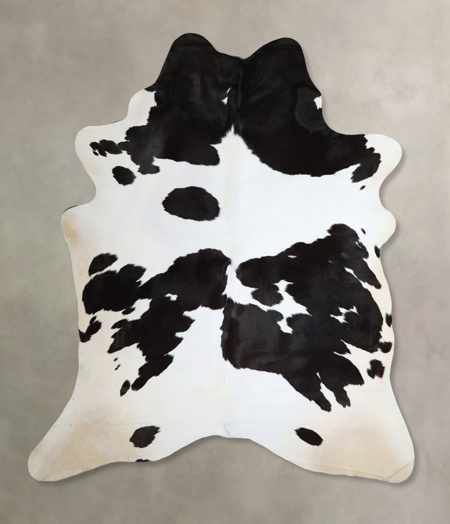 Black and White XX-Large Brazilian Cowhide Rug 8'4"H x 7'2"W #A44642 by Hudson Hides