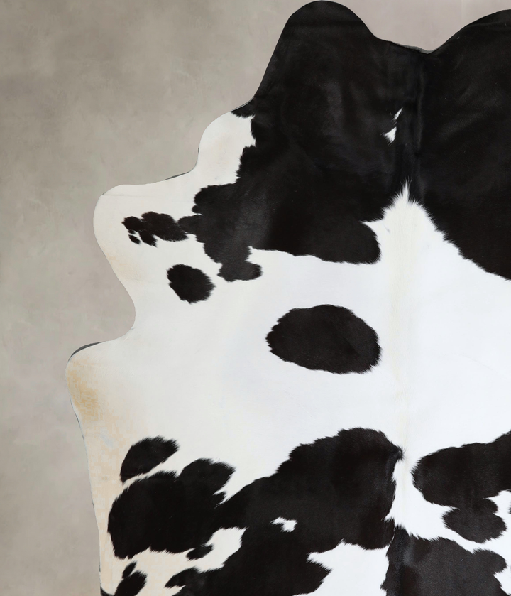 Black and White XX-Large Brazilian Cowhide Rug 8'4"H x 7'2"W #A44642 by Hudson Hides