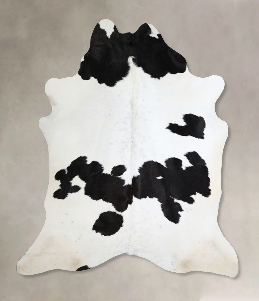 Black and White XX-Large Brazilian Cowhide Rug 7'9"H x 6'8"W #A44643 by Hudson Hides