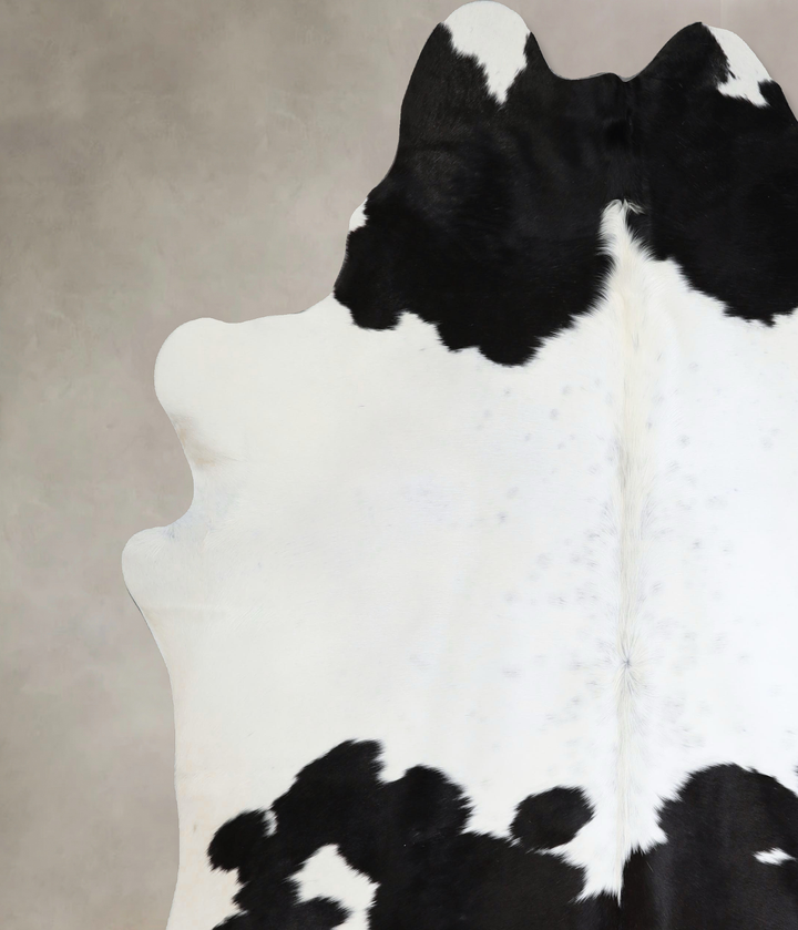 Black and White XX-Large Brazilian Cowhide Rug 7'9"H x 6'8"W #A44643 by Hudson Hides