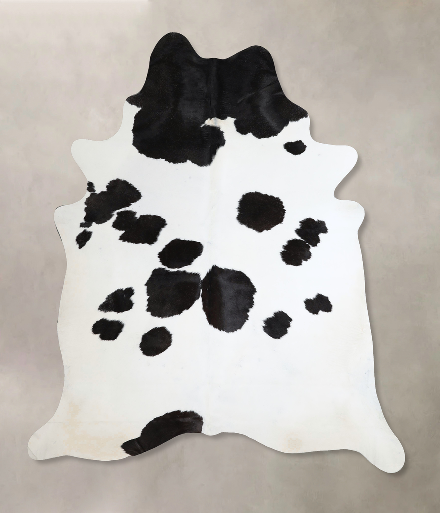 Black and White X-Large Brazilian Cowhide Rug 7'6"H x 6'4"W #A44645 by Hudson Hides