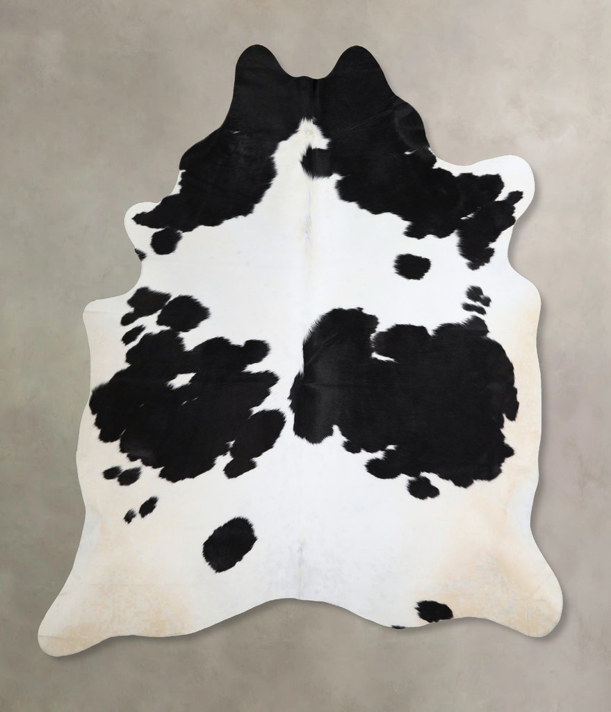 Black and White X-Large Brazilian Cowhide Rug 7'6"H x 6'6"W #A44646 by Hudson Hides