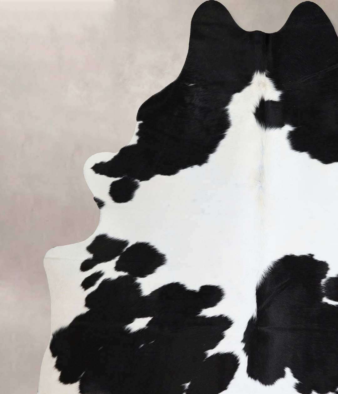 Black and White X-Large Brazilian Cowhide Rug 7'6"H x 6'6"W #A44646 by