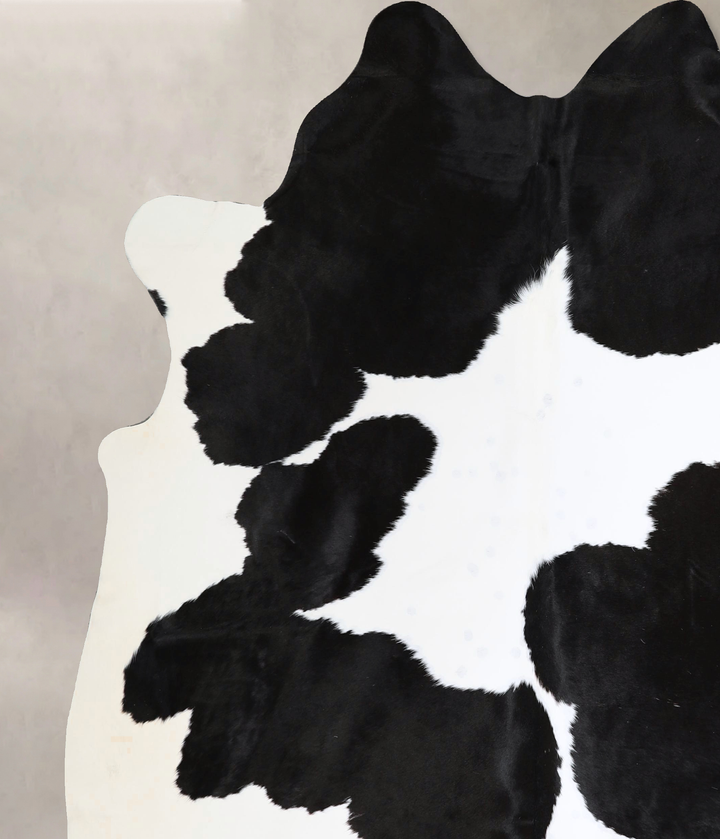 Black and White X-Large Brazilian Cowhide Rug 7'3"H x 6'7"W #A44647 by Hudson Hides
