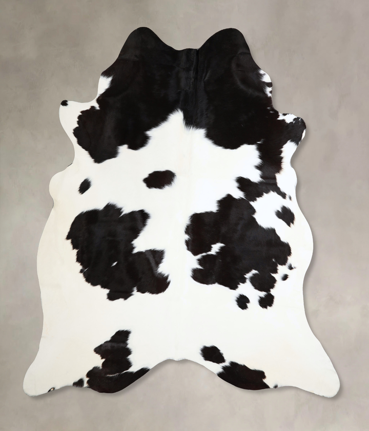 Black and White XX-Large Brazilian Cowhide Rug 7'4"H x 6'10"W #A44650 by Hudson Hides
