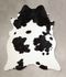Black and White XX-Large Brazilian Cowhide Rug 7'4