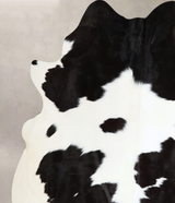 Black and White XX-Large Brazilian Cowhide Rug 7'4"H x 6'10"W #A44650 by Hudson Hides