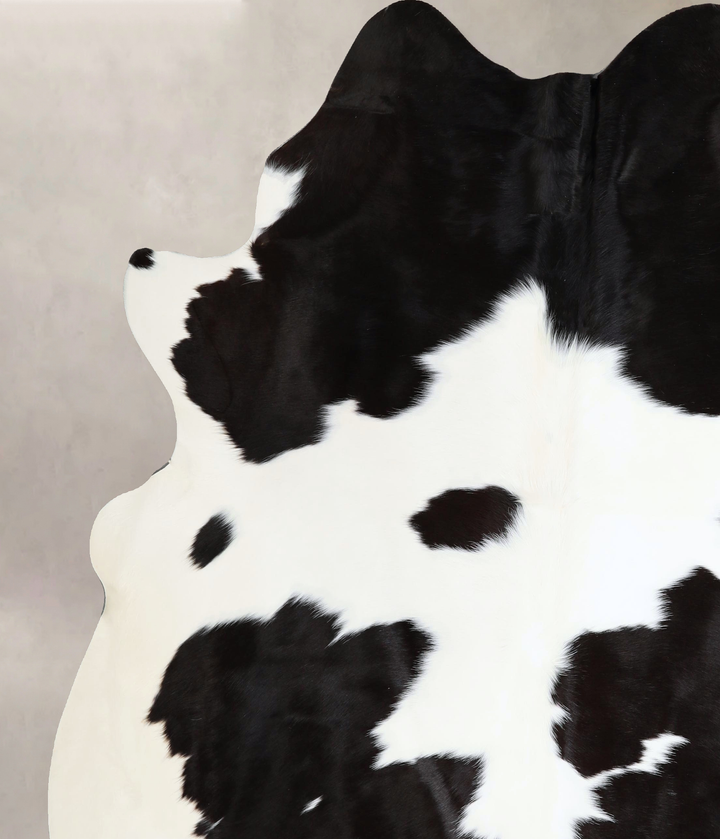 Black and White XX-Large Brazilian Cowhide Rug 7'4"H x 6'10"W #A44650 by Hudson Hides
