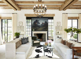 Black and White XX-Large Brazilian Cowhide Rug 7'4"H x 6'10"W #A44650 by Hudson Hides