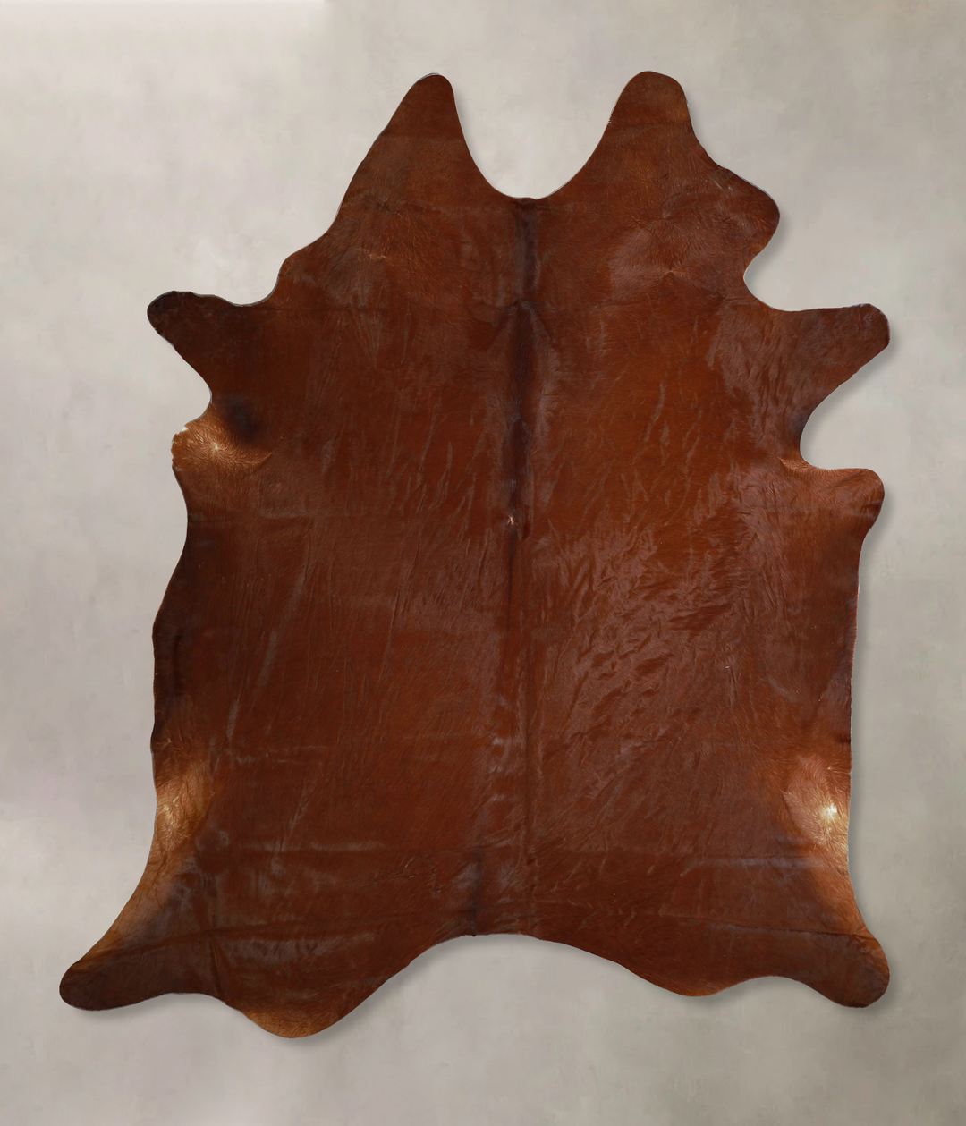 Solid Brown XX-Large Brazilian Cowhide Rug 8'7"H x 6'10"W #A44652 by H