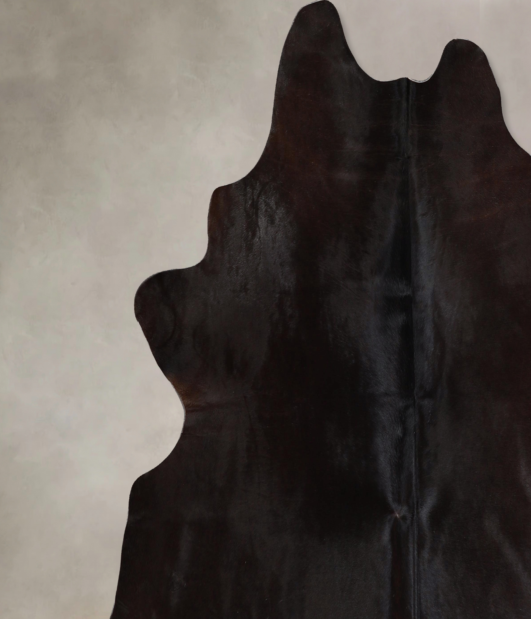 Solid Black Cowhide Rug #A44656