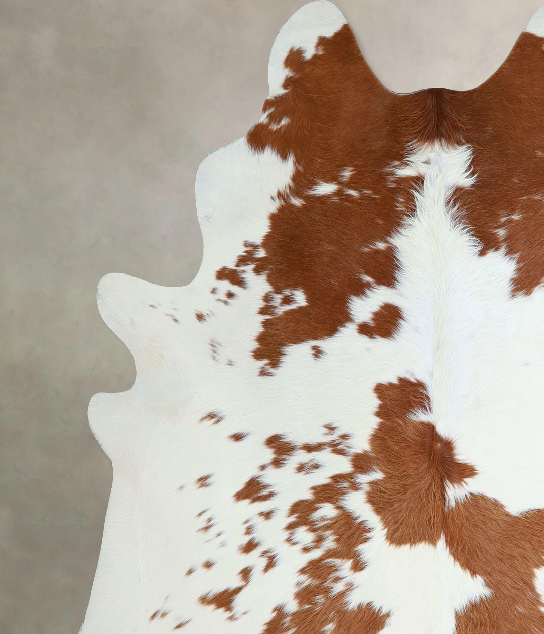 Brown and White X-Large Brazilian Cowhide Rug 7'4"H x 6'7"W #A44661 by