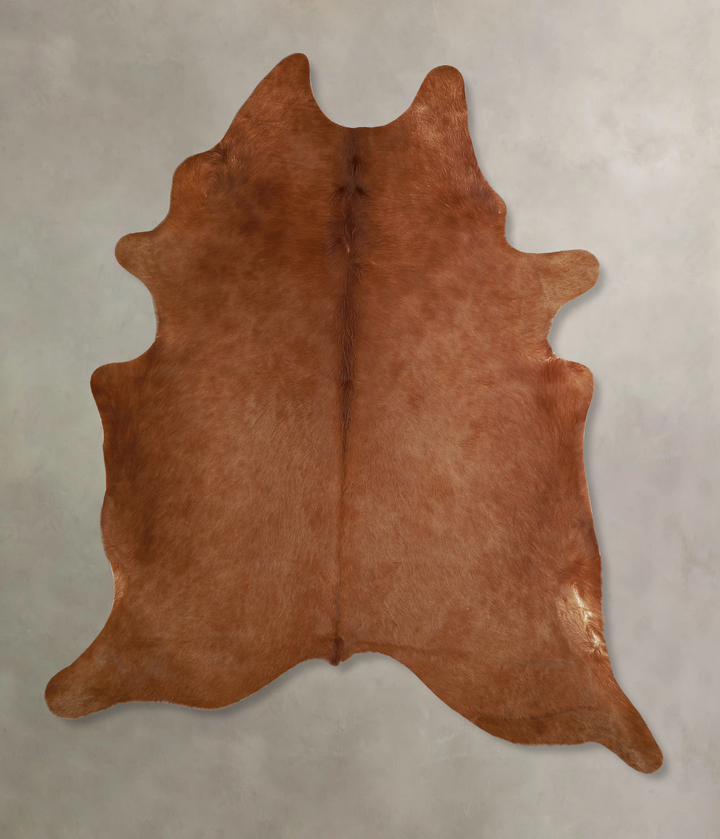 Solid Brown XX-Large Brazilian Cowhide Rug 7'10"H x 6'6"W #A44662 by Hudson Hides