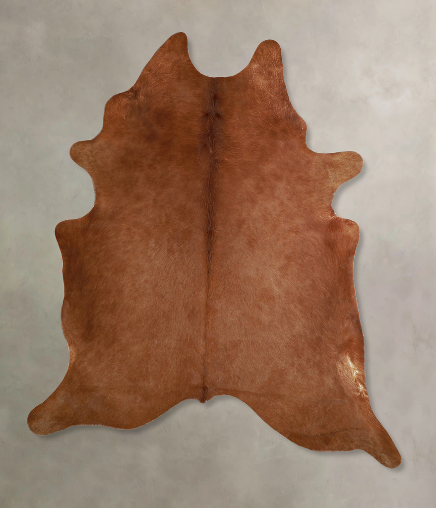 Solid Brown XX-Large Brazilian Cowhide Rug 7'10"H x 6'6"W #A44662 by Hudson Hides