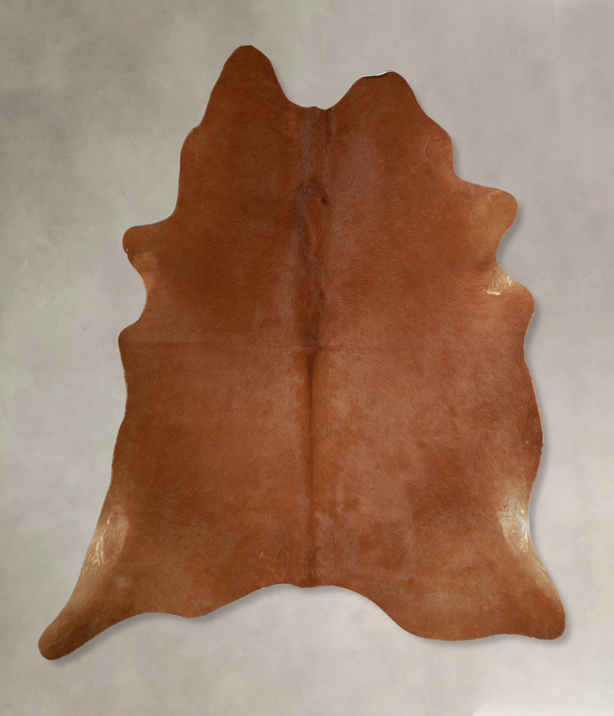 Solid Brown X-Large Brazilian Cowhide Rug 7'4"H x 6'6"W #A44663 by Hudson Hides
