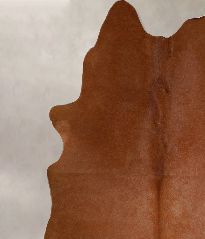 Solid Brown X-Large Brazilian Cowhide Rug 7'4"H x 6'6"W #A44663 by Hudson Hides