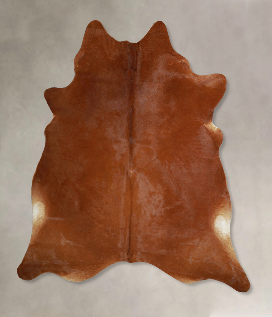 Solid Brown X-Large Brazilian Cowhide Rug 7'3"H x 6'4"W #A44664 by Hudson Hides