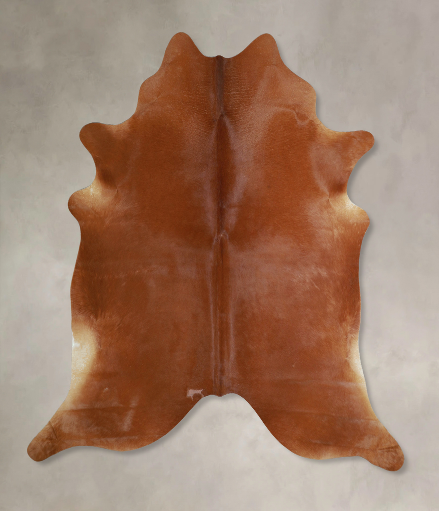 Solid Brown X-Large Brazilian Cowhide Rug 7'2"H x 6'8"W #A44665 by Hudson Hides