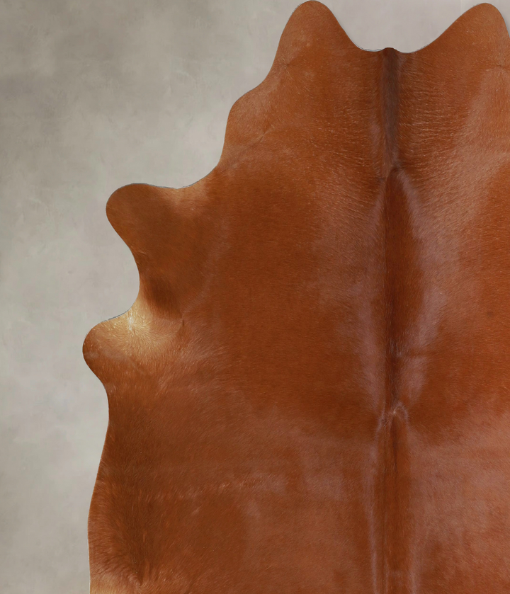Solid Brown X-Large Brazilian Cowhide Rug 7'2"H x 6'8"W #A44665 by Hudson Hides