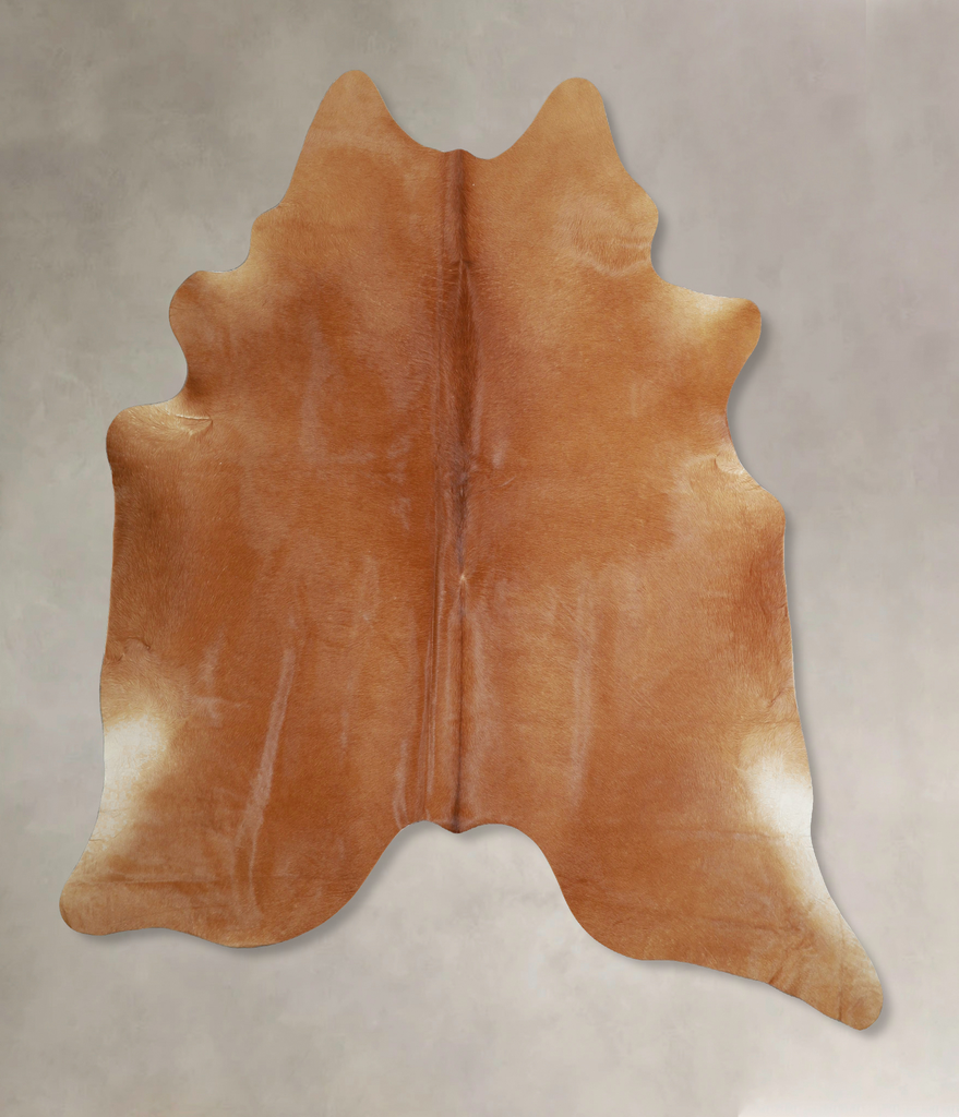 Solid Brown X-Large Brazilian Cowhide Rug 7'3"H x 6'7"W #A44666 by Hudson Hides