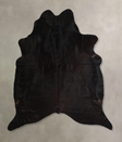 Solid Black X-Large Brazilian Cowhide Rug 6'8"H x 6'4"W #A44676 by Hudson Hides
