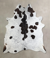 Salt and Pepper Black X-Large Brazilian Cowhide Rug 7'7"H x 6'4"W #A44680 by Hudson Hides