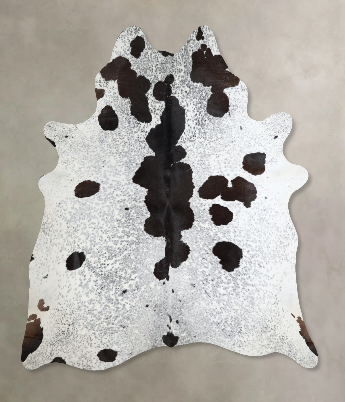 Salt and Pepper Black Cowhide Rug #A44680