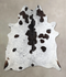 Salt and Pepper Black X-Large Brazilian Cowhide Rug 7'7
