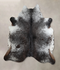 Salt and Pepper Black X-Large Brazilian Cowhide Rug 7'0