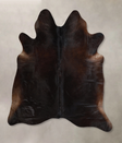 Chocolate X-Large Brazilian Cowhide Rug 6'8"H x 6'6"W #A44682 by Hudson Hides