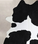 Black and White XX-Large Brazilian Cowhide Rug 8'8"H x 6'10"W #A44693 by Hudson Hides