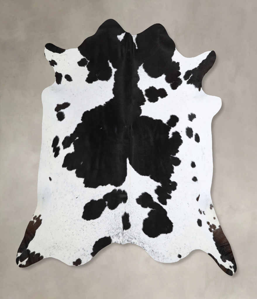Black and White X-Large Brazilian Cowhide Rug 6'8"H x 6'7"W #A44694 by Hudson Hides