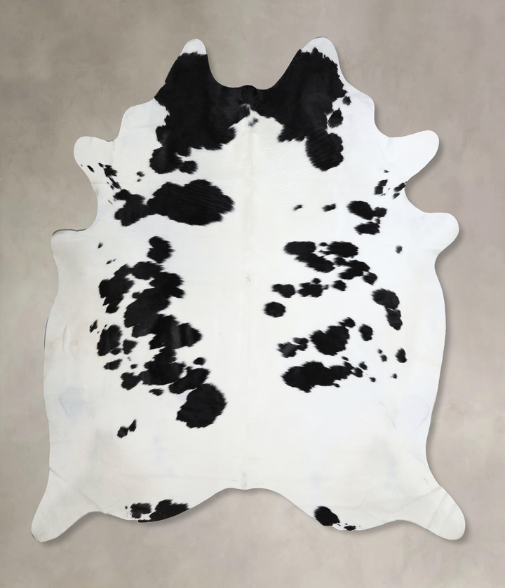 Black and White XX-Large Brazilian Cowhide Rug 7'8"H x 7'0"W #A44695 by Hudson Hides