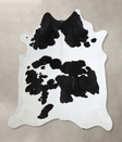 Black and White XX-Large Brazilian Cowhide Rug 7'4"H x 7'1"W #A44696 by Hudson Hides
