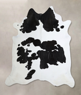 Black and White XX-Large Brazilian Cowhide Rug 7'4"H x 7'1"W #A44696 by Hudson Hides