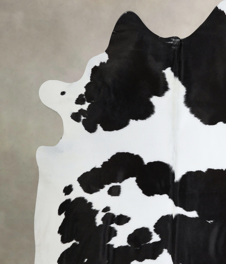 Black and White XX-Large Brazilian Cowhide Rug 7'4"H x 7'1"W #A44696 by Hudson Hides