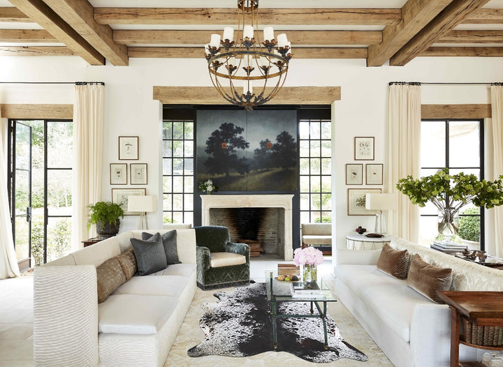 Salt and Pepper Black X-Large Brazilian Cowhide Rug 7'6"H x 5'11"W #A44699 by Hudson Hides