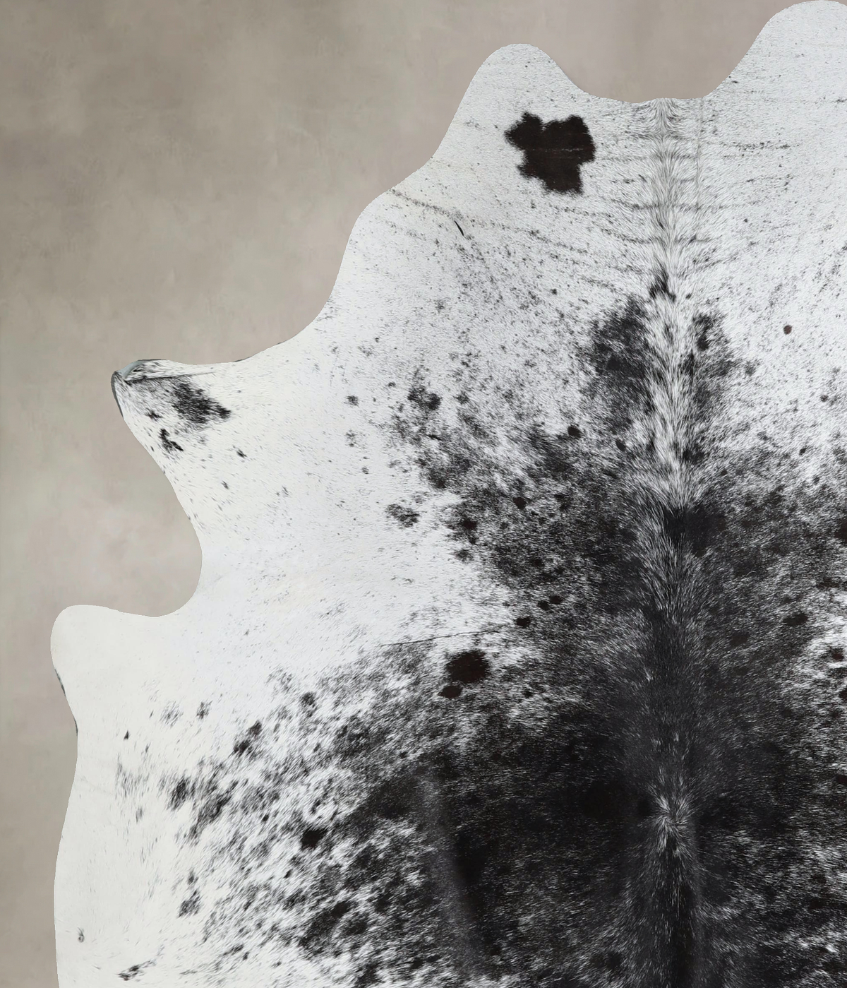 Salt and Pepper Black Cowhide Rug #A44701