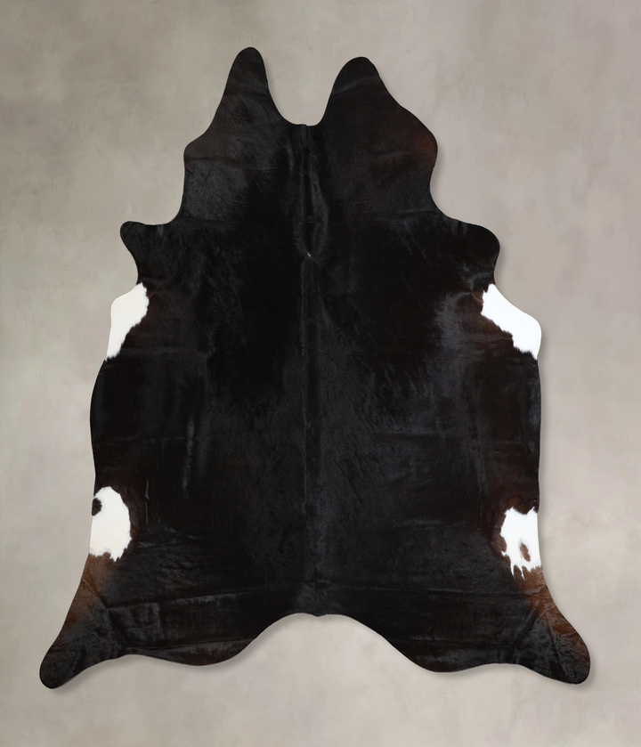 Solid Black XX-Large Brazilian Cowhide Rug 7'10"H x 7'0"W #A44712 by Hudson Hides
