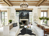 Solid Black XX-Large Brazilian Cowhide Rug 7'10"H x 7'0"W #A44712 by Hudson Hides