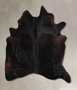 Solid Black XX-Large Brazilian Cowhide Rug 8'0"H x 6'9"W #A44714 by Hudson Hides