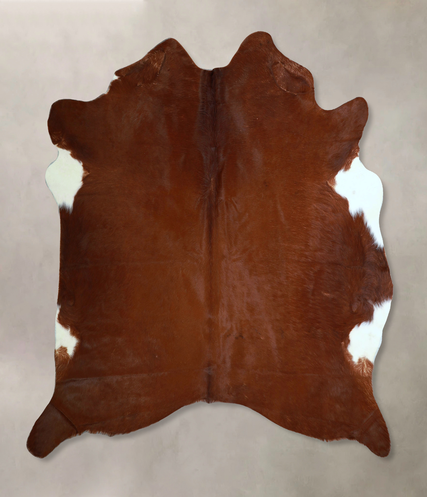 Solid Brown X-Large Brazilian Cowhide Rug 6'9"H x 6'5"W #A44715 by Hudson Hides
